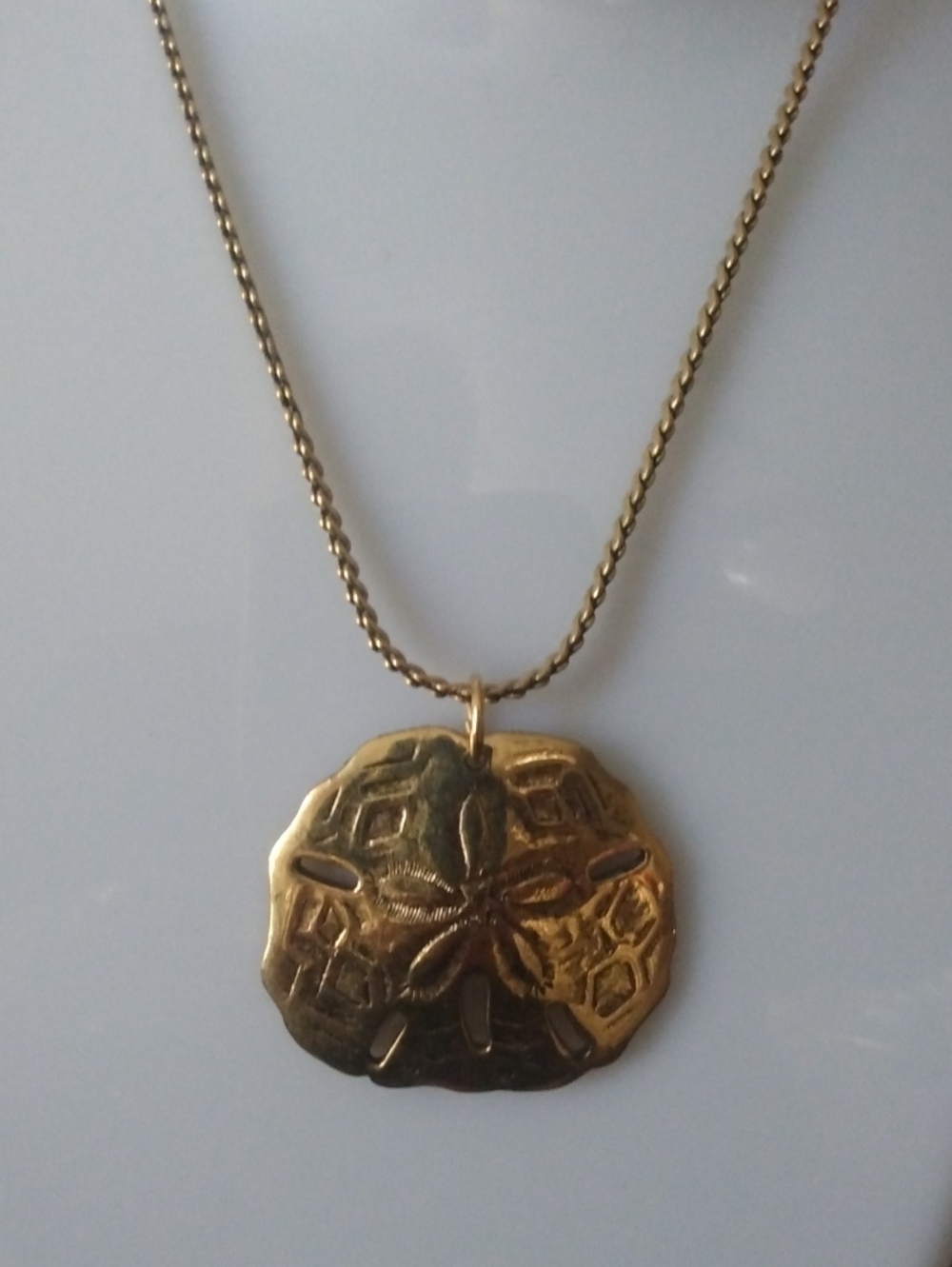 Gold-Tone Pendant Sand Dollar Necklace